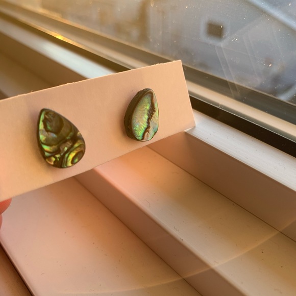 Iridescent Teardrop Studs